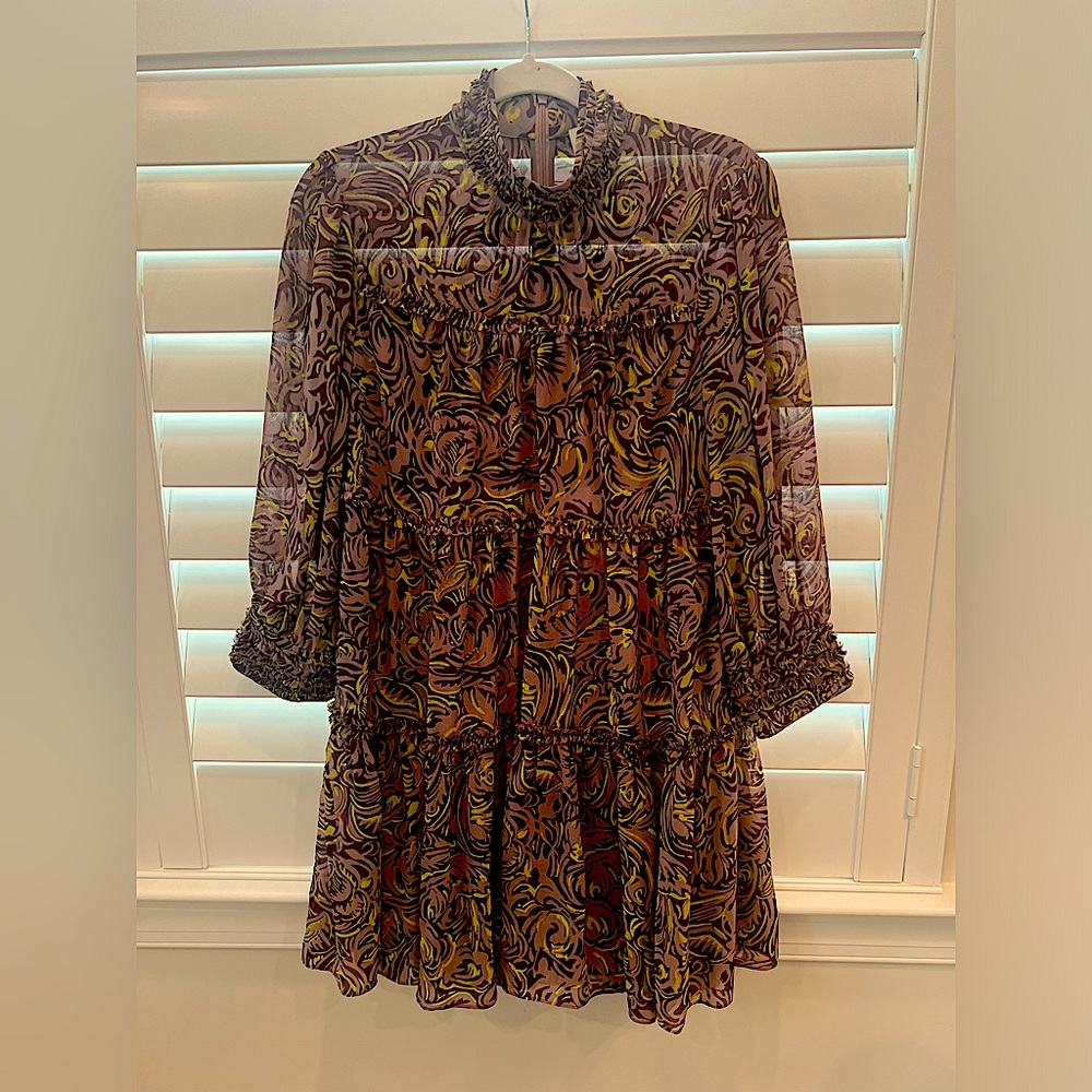 Cinq A Sept carina dress in Desert Rose Multi - size 6 NWT